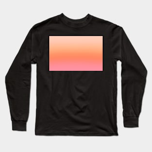 Back to School Pink and Coral Horizontal Gradient Pattern Long Sleeve T-Shirt